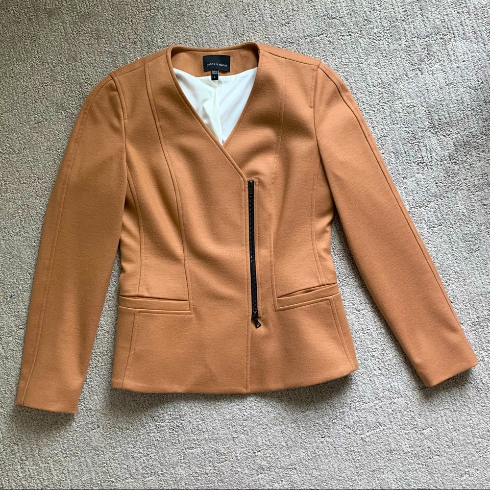 Judith & Charles Tan Tailored Blazer - Size 6 - EUC ($495)!